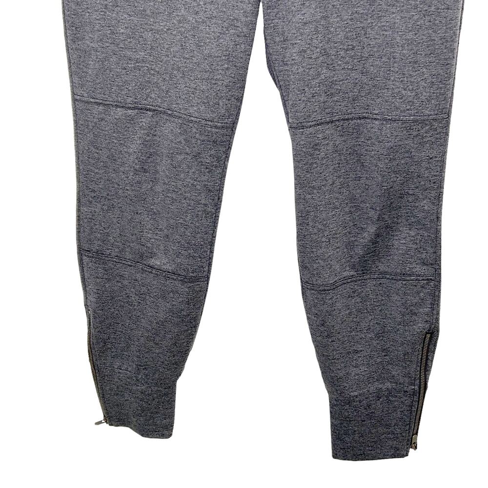 Athleta Gray Heather Jogger Sweatpants Zippered Pockets - Picture 3 of 8